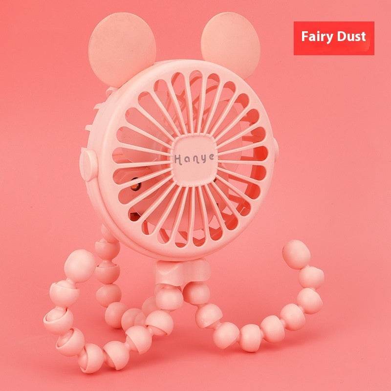 USB Powered summer heat Handheld fan with stand and Night light