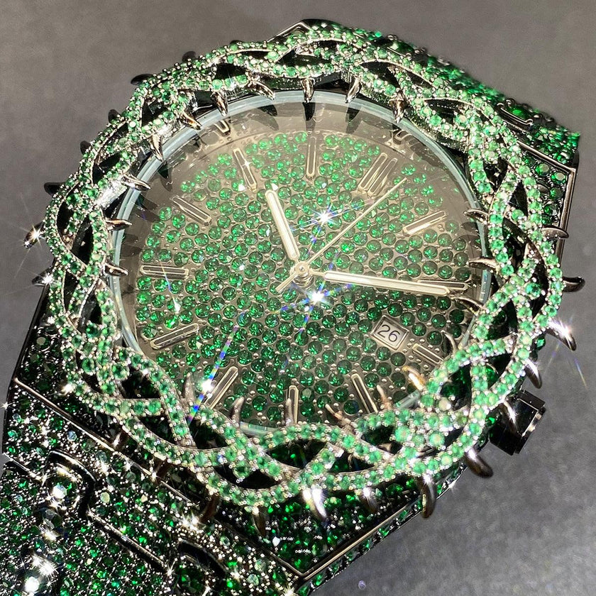 Women's Hip-Hop Iced Out Quartz Watch, Full Zircon Diamond Dial Canada