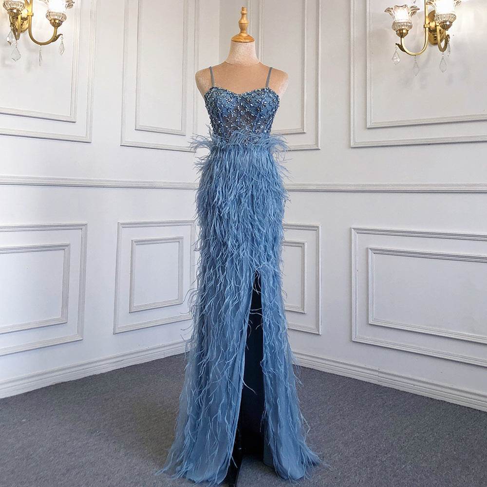 Suspender formal dress  Tassel Slim-fit Party Banquet Engagement Dress