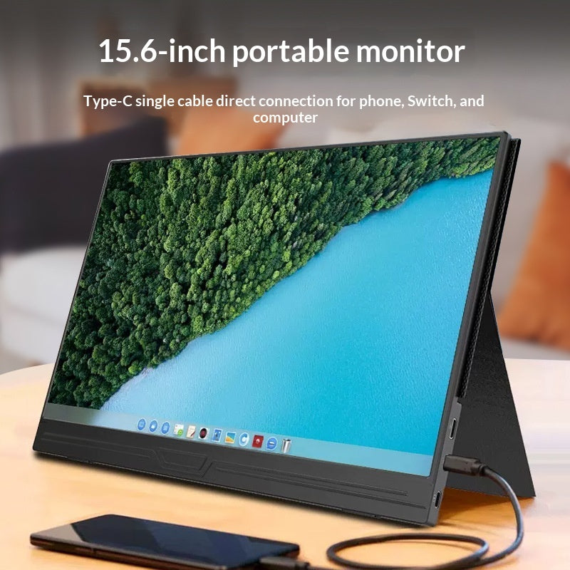 15.6-Inch 1080P Portable Monitor – IPS FHD, HDMI & Type-C, 60Hz