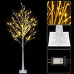 4FT Snowflake Christmas Tree With 48 LED Lamp Artificial Snowflake Pine Tree Home Decoration For Holiday