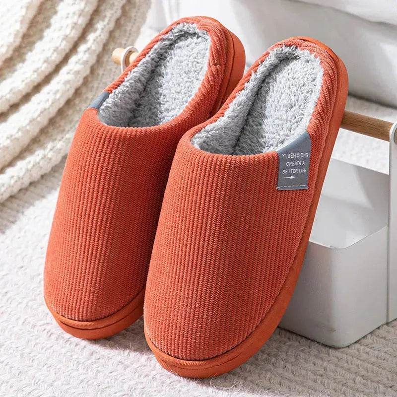 Winter Non-slip Plus Velvet Cotton Slippers