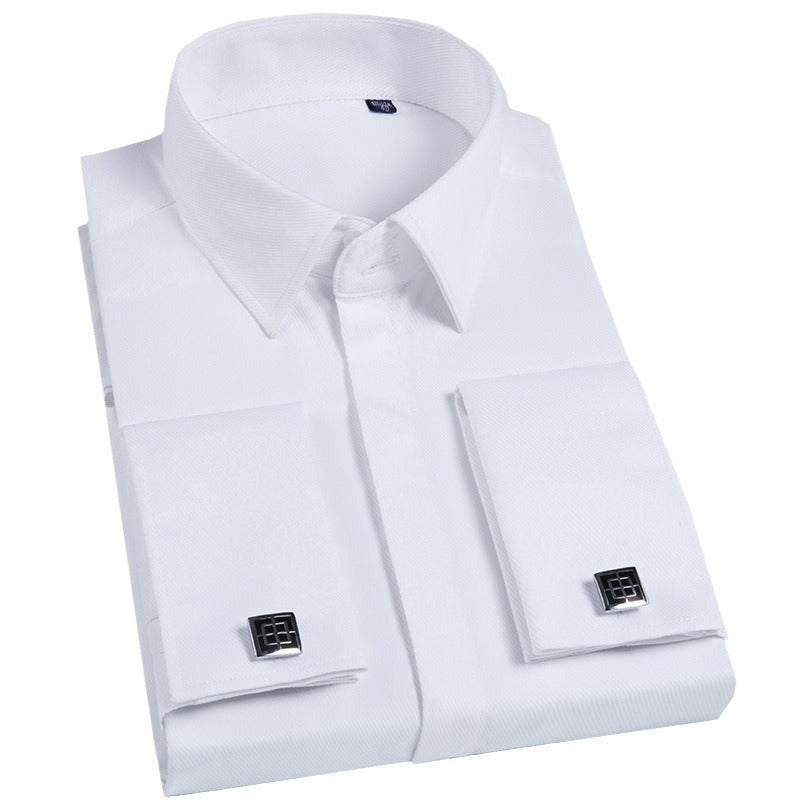 Men's French Cufflinks Dress Shirt – Slim Fit Business Formal Wear | Canada & USA