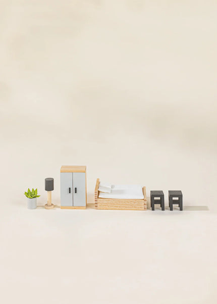 Wooden Doll House Master Bedroom Furniture & Accessories (9) | Coco Village