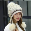 Women Cozy Knit Fleece-Feel Beanie With Ear Flaps Winter Hat Perfect For Skiing & Outdoor Activities