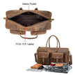 Retro Crazy Horse Leather Weekender Travel Duffel Bag with Laptop Compartment