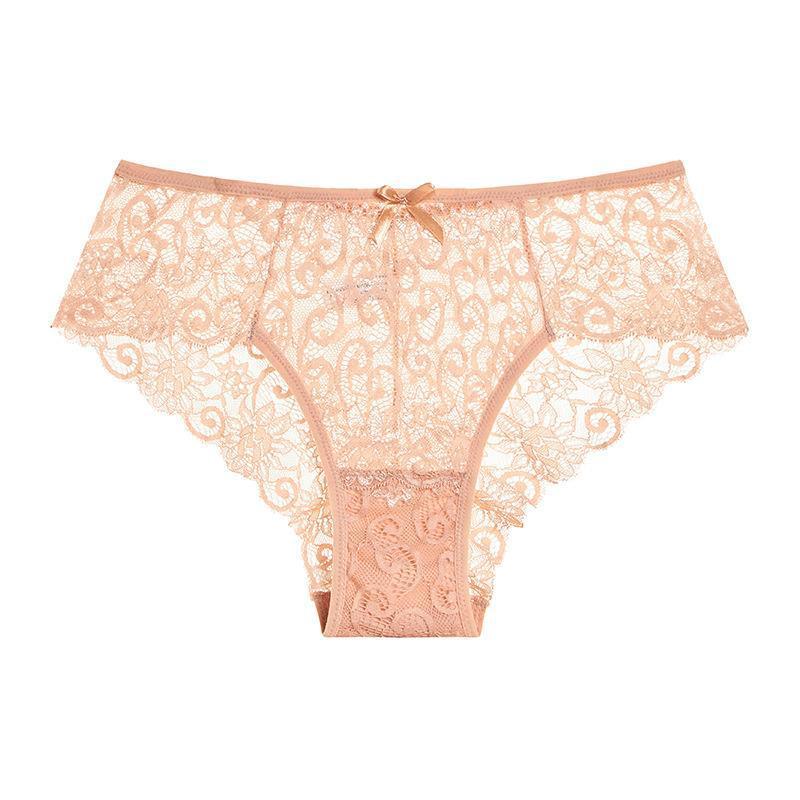 Women's Seamless Mid-Waist Lace Briefs pant with Bow Detail for Everyday Wear