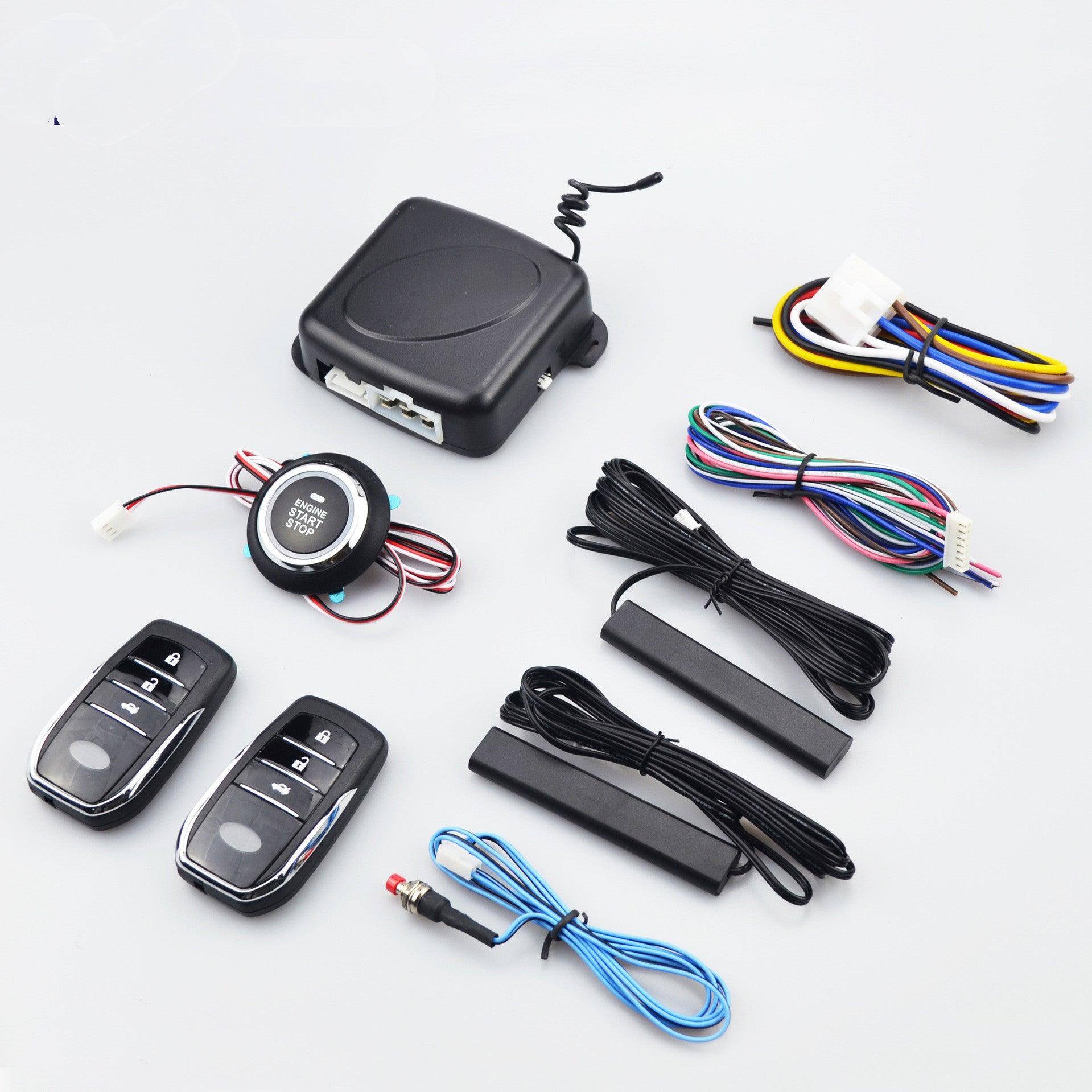 Universal Car Keyless Entry System 12V PKE Push Button Remote Start Anti Theft
