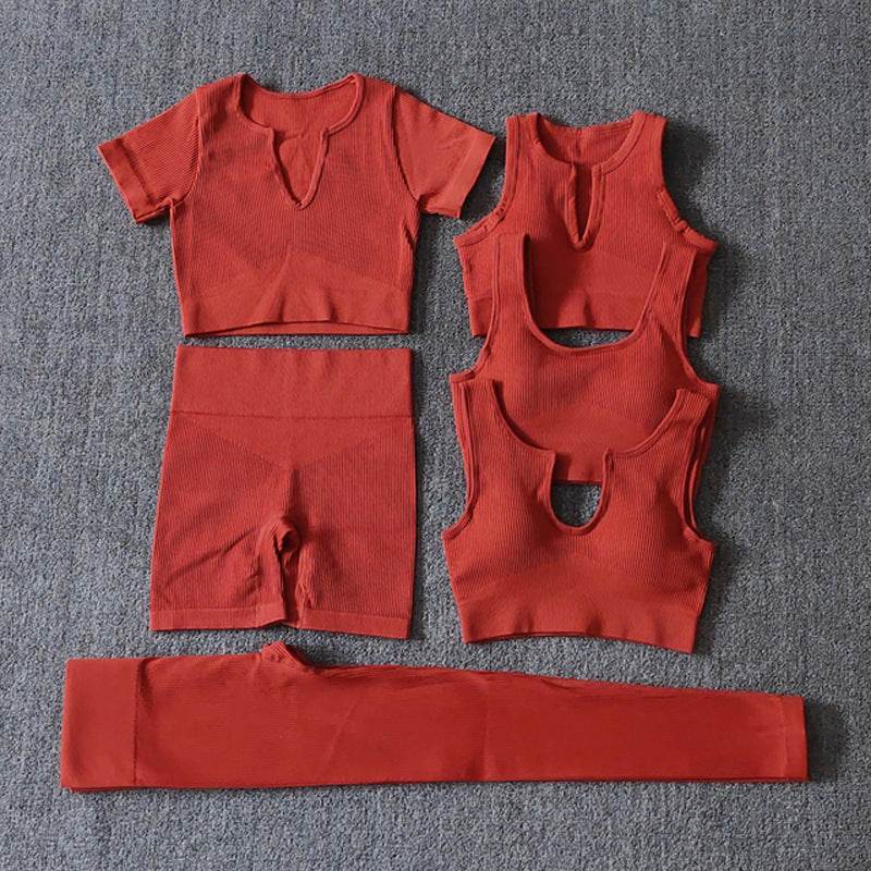 6pcs Yoga Workout Outfit set for women Gym clothes
