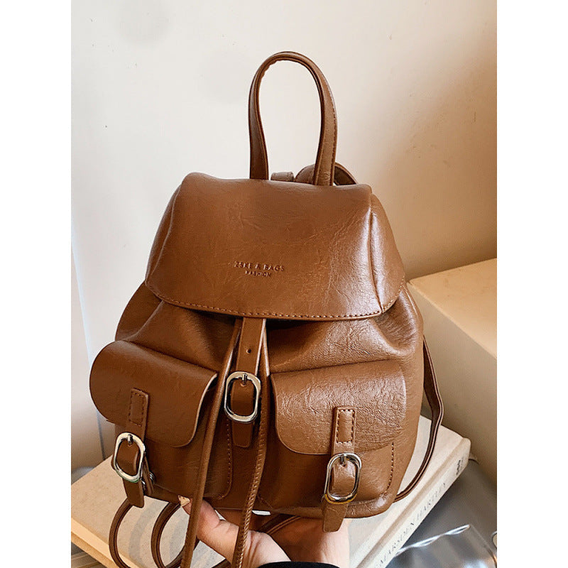 Korean Streetwear Travel Backpack – Black, Brown, Coffee & Khaki