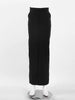 Women's Retro Casual Black High Waist Long front Split Skirt