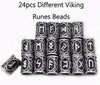 Set Of Viking Rune Bead Bracelets Gothic Bracelets