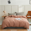 100% Cotton Sanding Duvet Cover Set - Thickened Solid Colour for Autumn and Winter