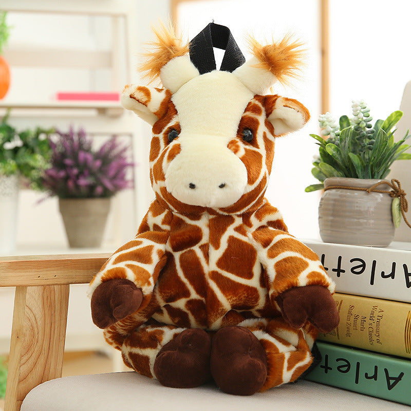 Kids Cartoon Animal Plush School Bag – Cute Backpack for Children (40cm)