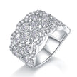Lace Snowflake Moissanite Ring – S925 Silver, GRA Certified | Platinum, Gold & Rose Gold