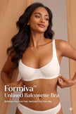 Women's Underwired Unlined Balconette Bra for Everyday and Low-Cut Tops