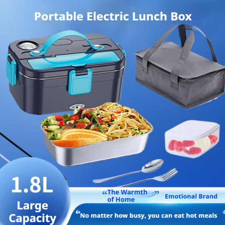 Portable Electric Lunch Box – 304 Stainless Steel, Car & Home Use
