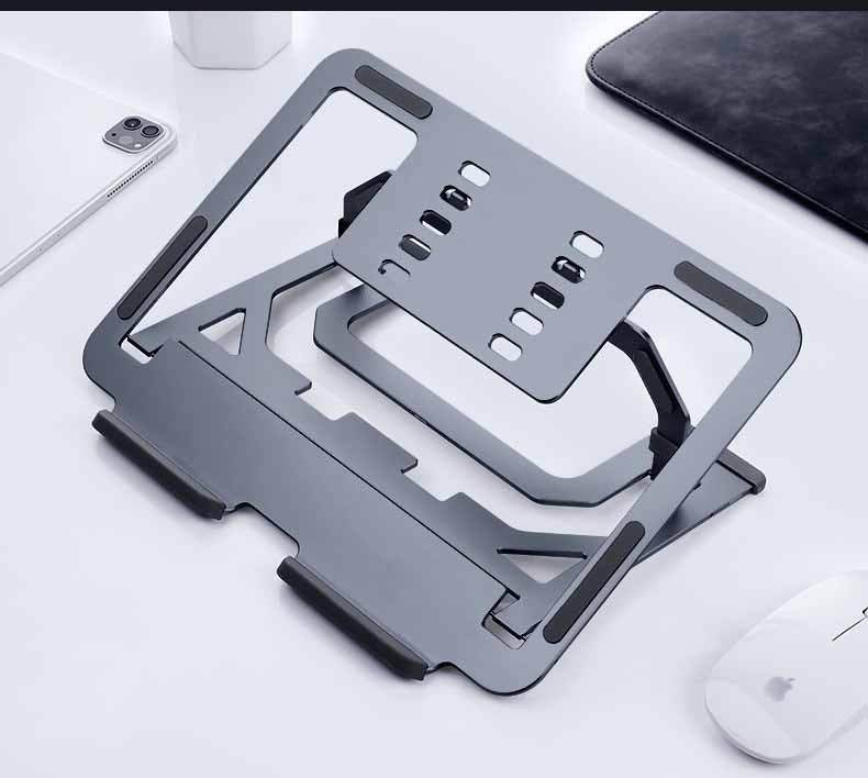 Aluminum Laptop Stand Adjustable Ergonomic 5-Angle Foldable Riser