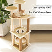 Integrated Cat Bed & Cat Tree Climbing Frame – Multi-Tier Wooden Cat Tower