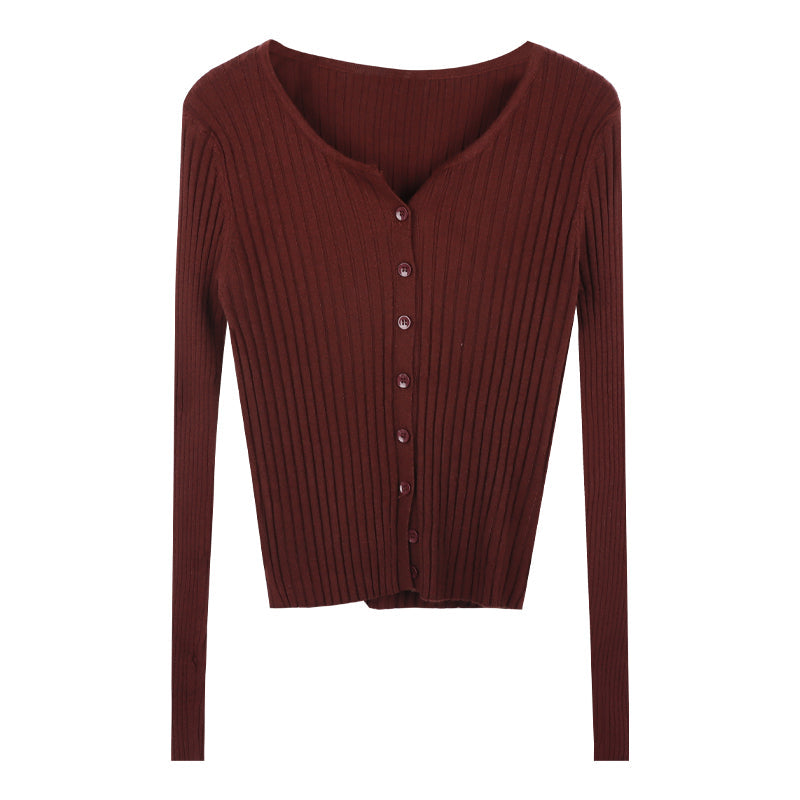 Women's Slim Knit Cardigan Sweater Coat – 6 Colors One Size Canada USA