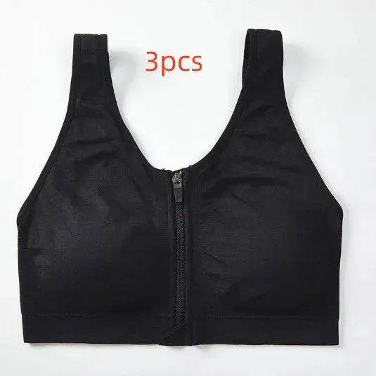 Front Zipper Sports Bra Shockproof High Strength Bra high impact sports bra