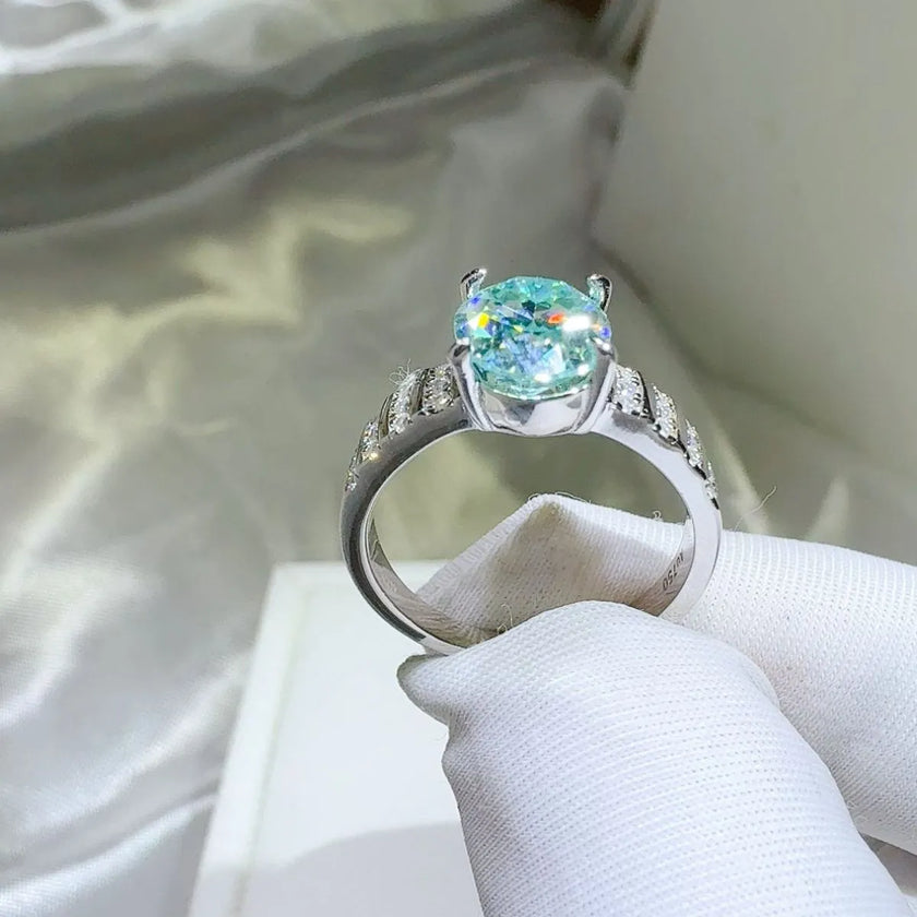 2 Carat Moissanite 925 Sterling Silver Ring