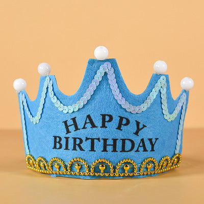 Kids Birthday Party Headdress – Creative Children's Birthday Crown Hat Decoration