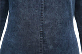 Sleeveless Denim Dress Women's Vintage Cut Neck Wrap Jeans