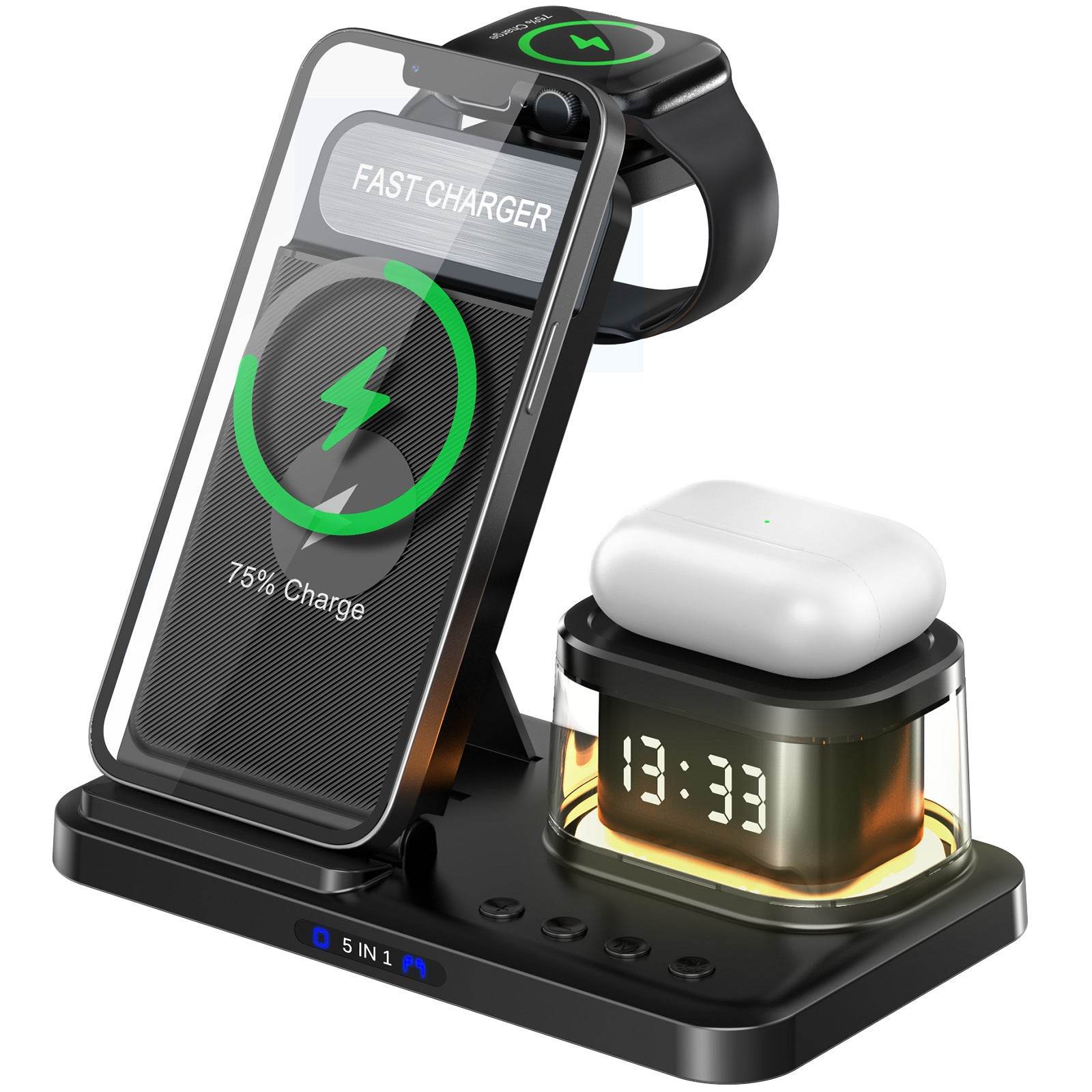 Creative Fast Wireless Charger Three-in-one Folding Bracket