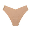 Women's Seamless Ice Silk Briefs with V-Waistband for Everyday Comfort