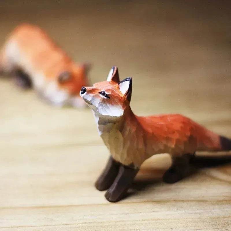 Creative Decorative Hand carved wooden Cat Trinkets Ornaments