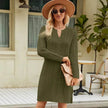Autumn Winter Slim fit Twisted Split Mini Knitted Wool Sweater Dress