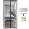 Magnetic Insect-Proof Door Curtain – Breathable Mesh Screen, Black & White, 90–120cm