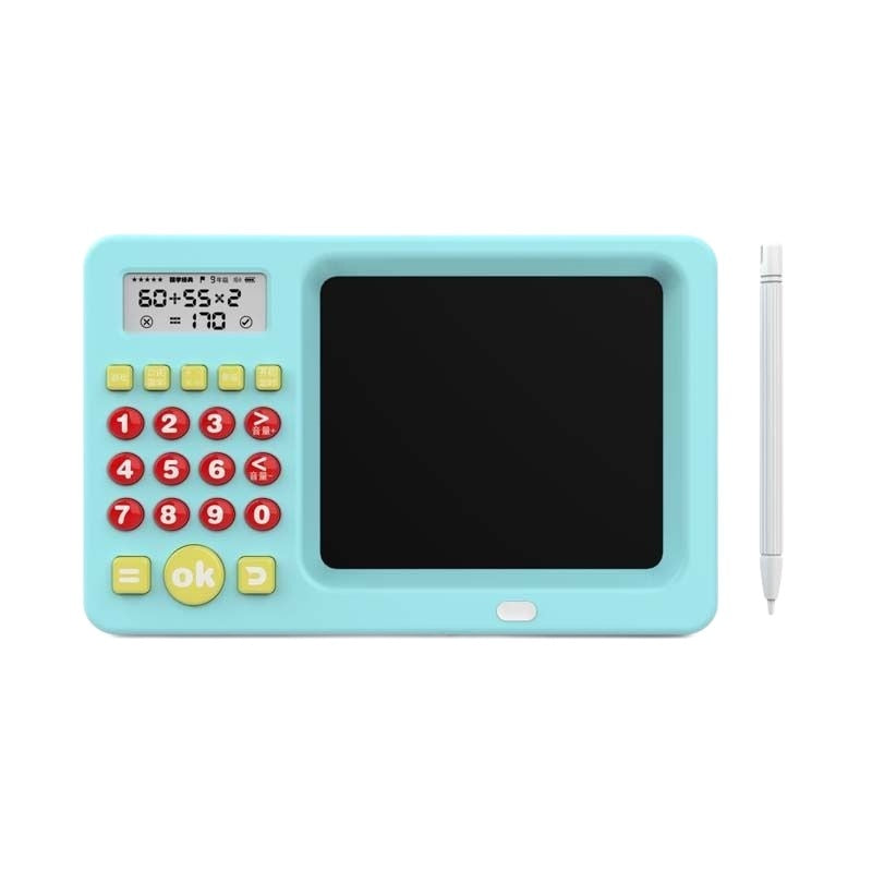 Kids Oral Math Calculator Toy – Addition, Subtraction, Multiplication & Division Training Machine (Blue, Pink, Yellow)