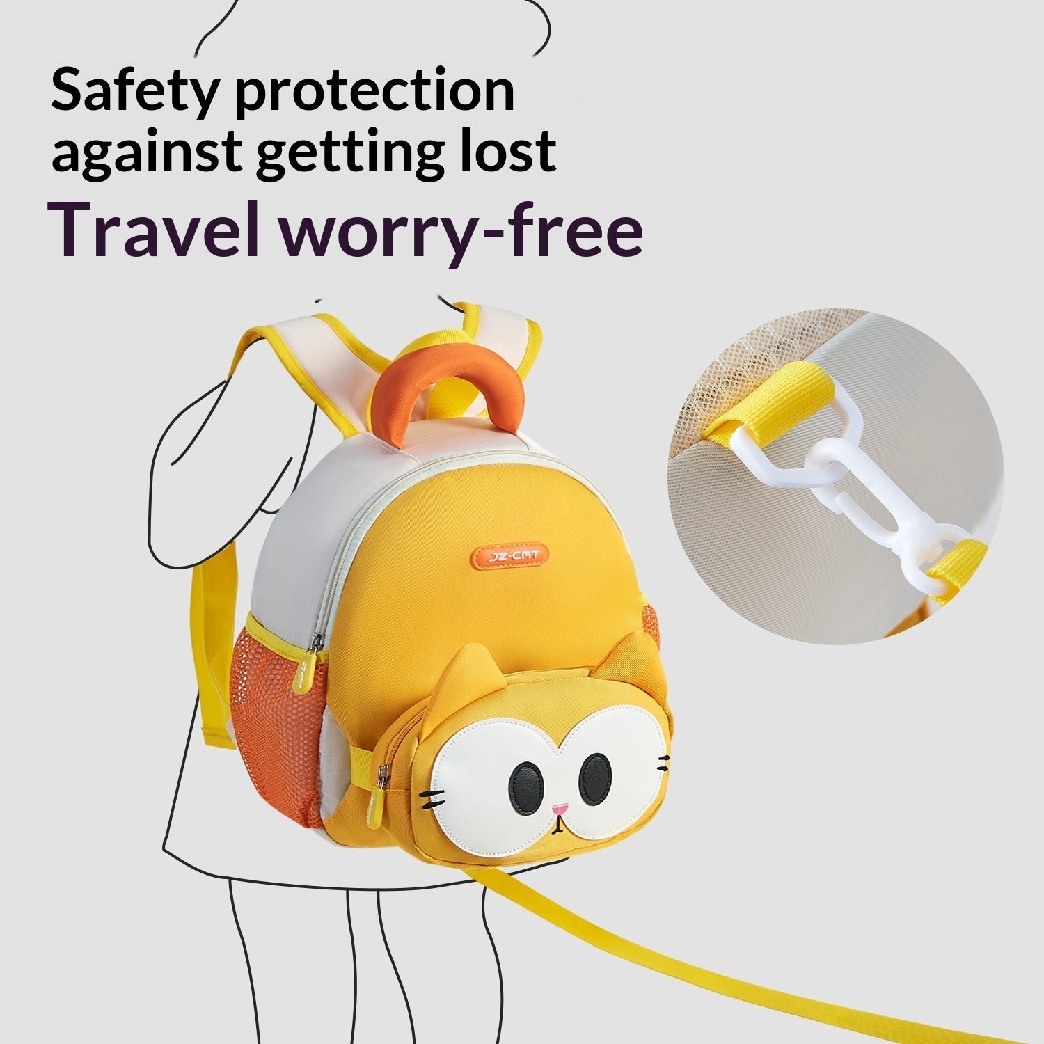 Girls' Cute Cartoon Mini Backpack – Kindergarten & Toddler, Optional Fanny Pack, 3 Colours