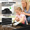 6 x 3 x 1ft Galvanized Raised Garden Bed, Reinforced Outdoor Planter Box with Open Bottom, Black
