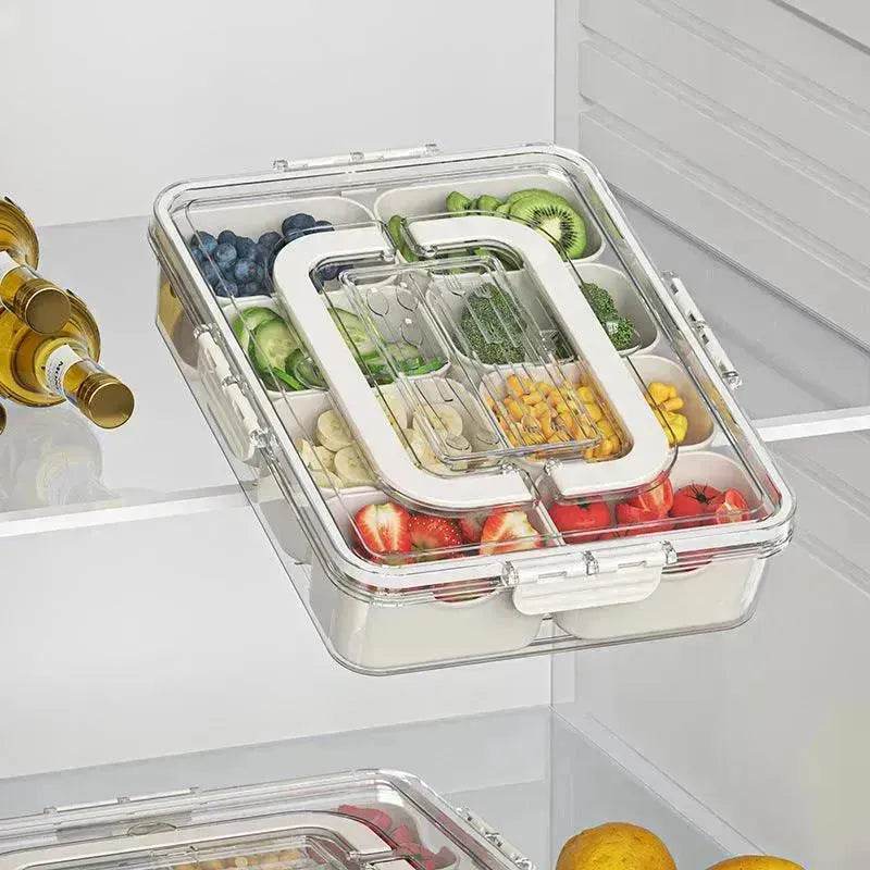 8-Grid Divided Serving Tray - Cream White