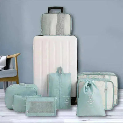 8 piece Set Luggage Divider Travel Storage Clothes Packing Cube Bag
