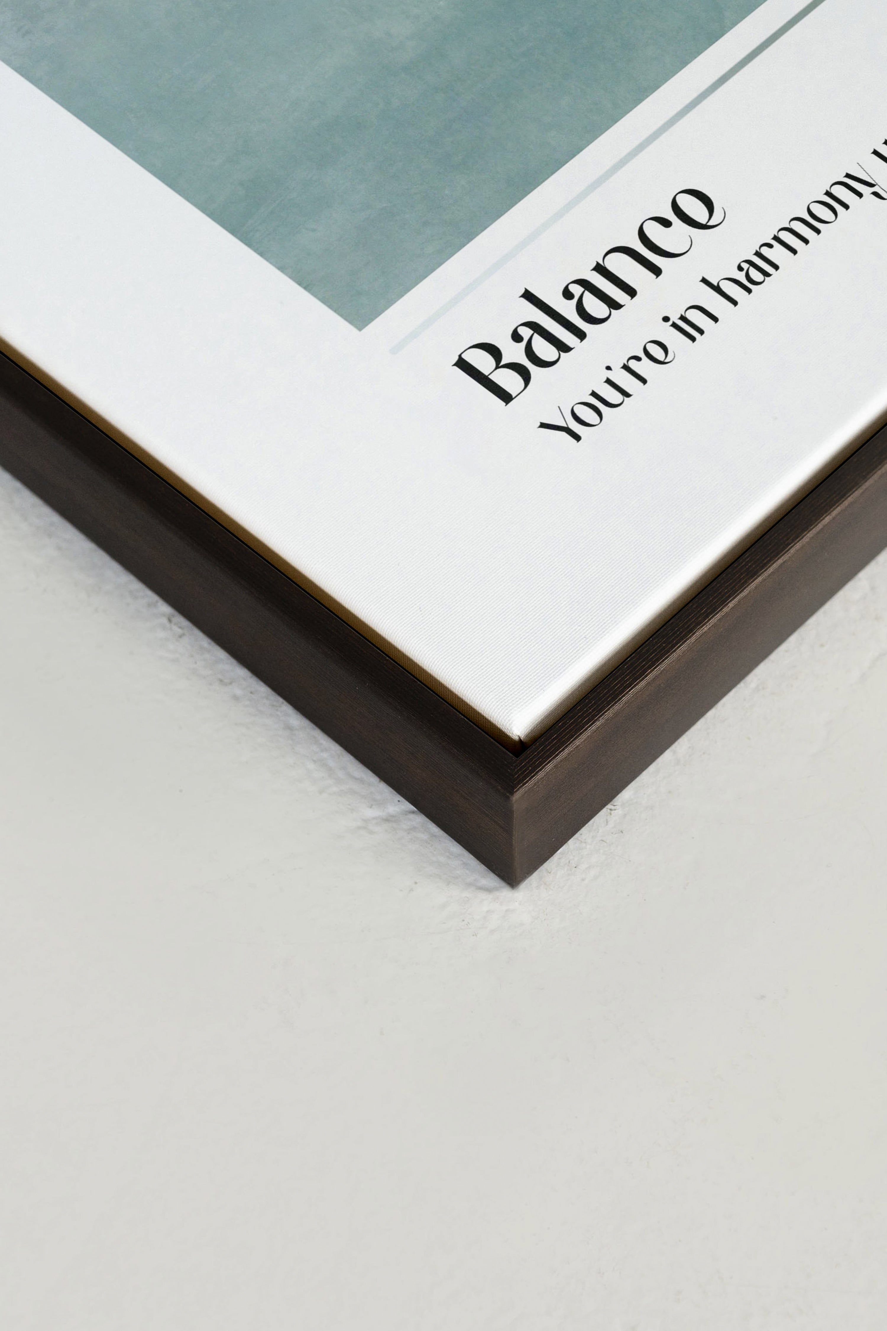 Balance, Oeuvre sur toile étirée