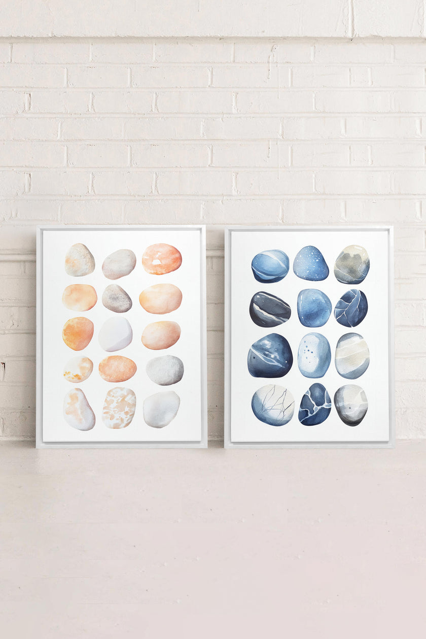 SHORELINE GEMS DUO (2 Oeuvres sur toile étirée)