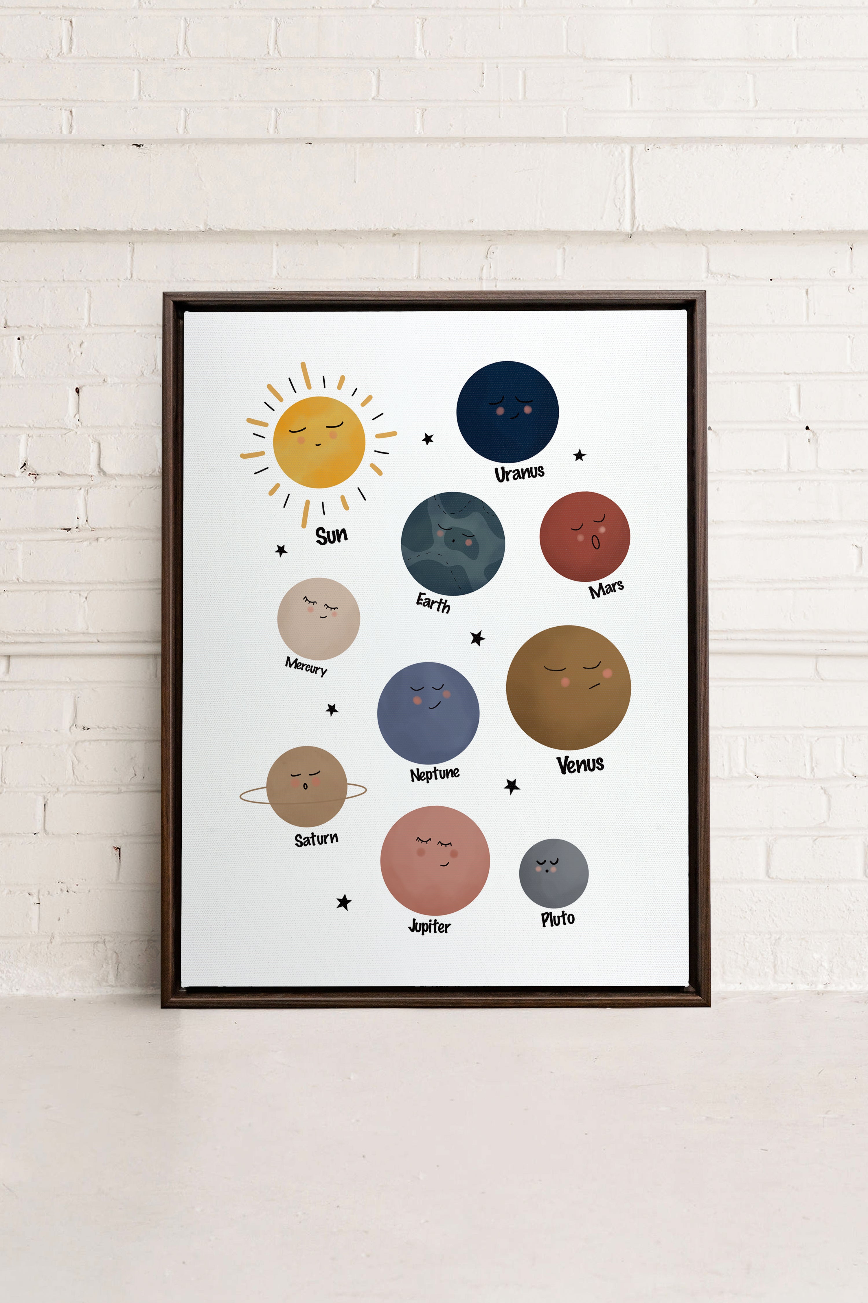 PLANÈTES, Oeuvre sur toile étirée