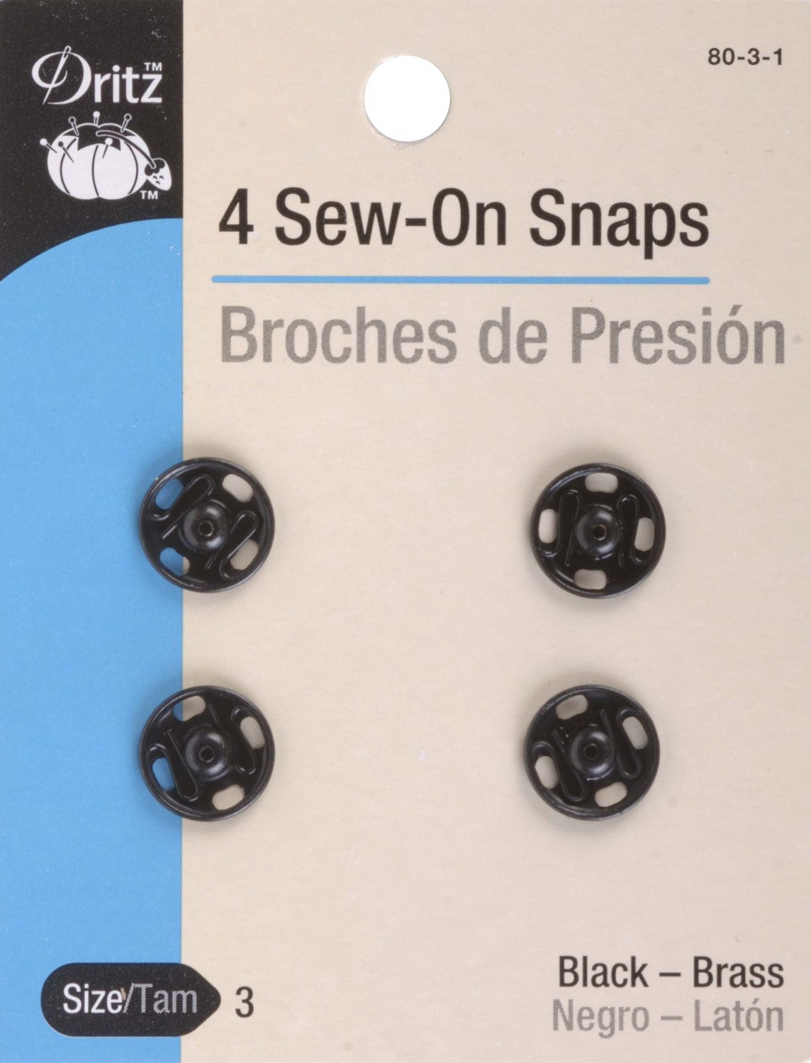 Snap Sew-On Size 3