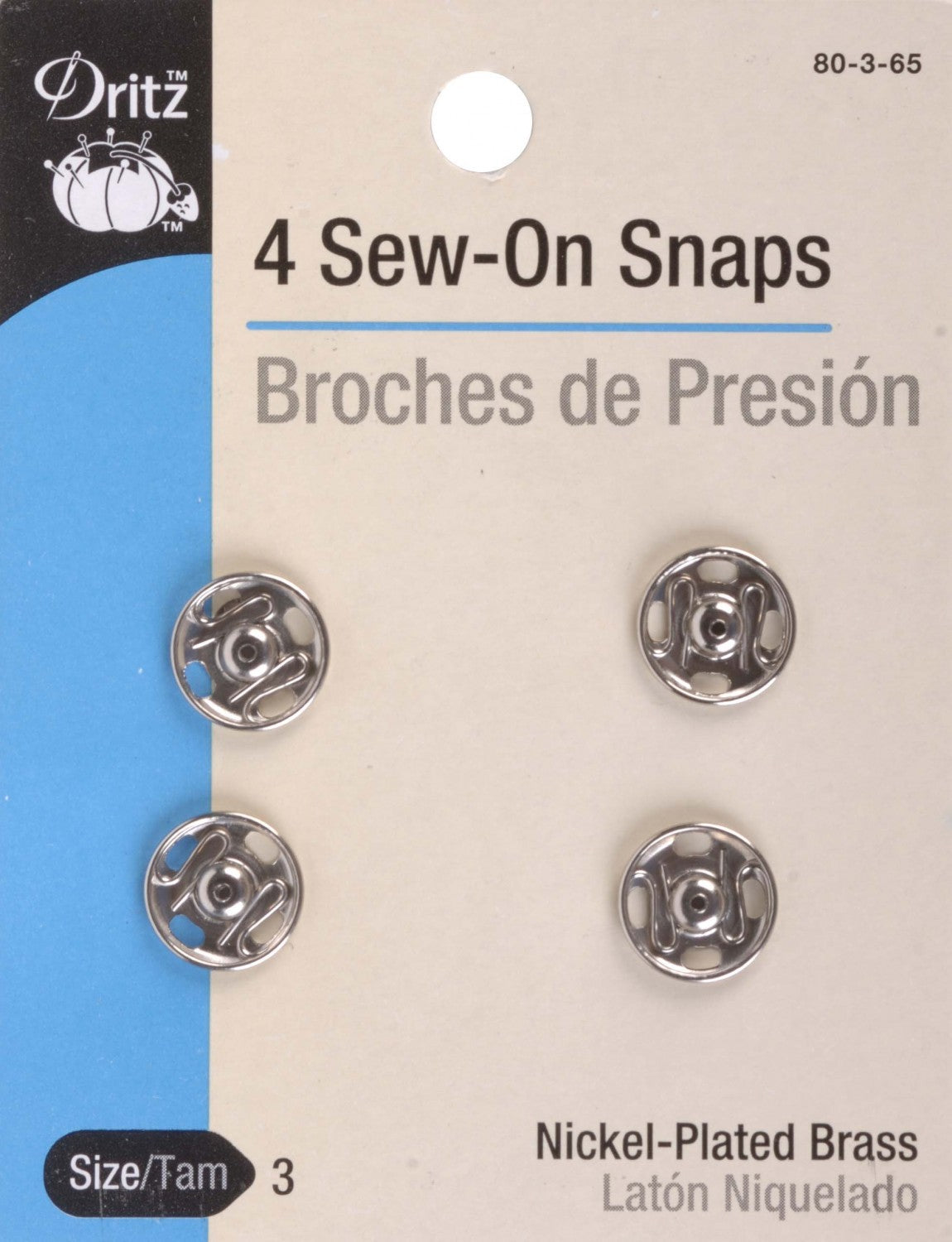 Snap Sew-On Size 3