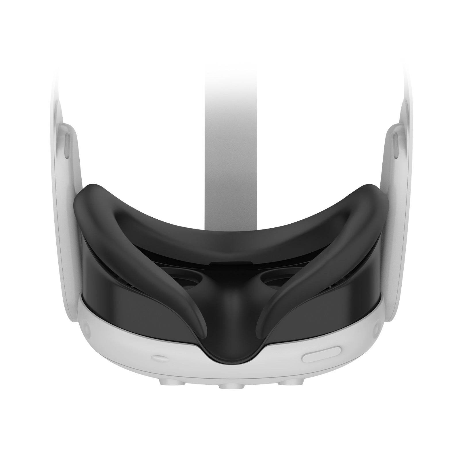 Silicone VR Face Mask For Meta Quest 3 VR Headset Lightproof VR Facial Interface Sweatproof Cushion Replacement Cover Pad