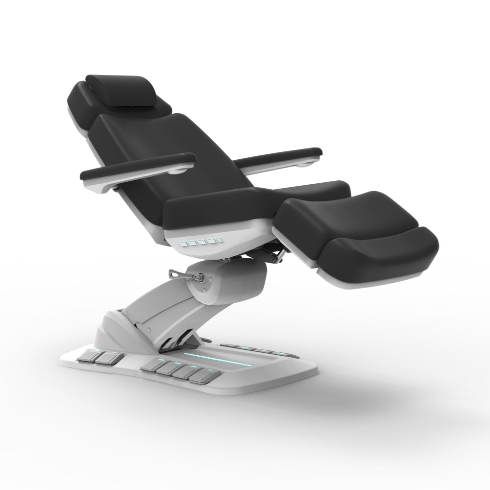 SilverFox 2246EBN Electric 4-Motor Examination Beauty Bed Esthetician Chair Facial Bed with Position Memory Function Standard or with Hand Remote, Paper Holder & Foot Cover Pacakge