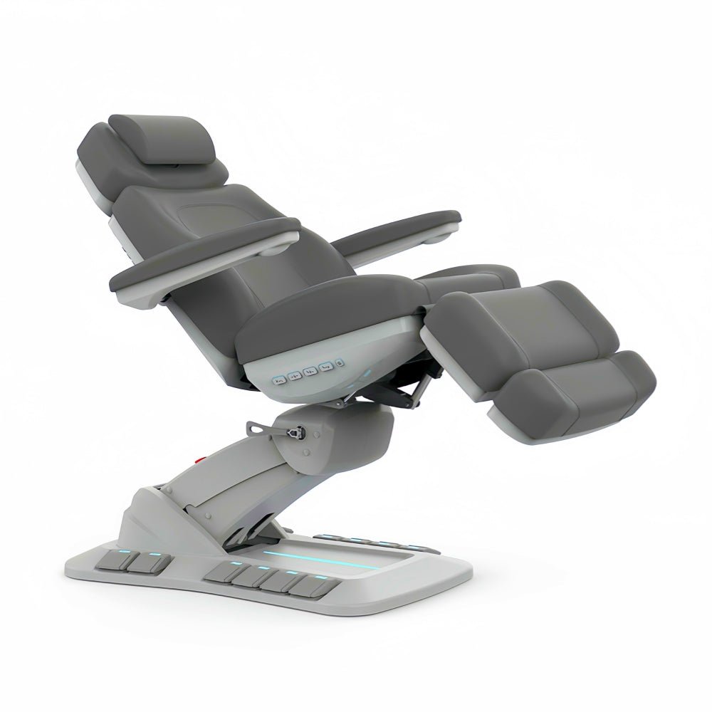 SilverFox 2246EBN Electric 4-Motor Examination Beauty Bed Esthetician Chair Facial Bed with Position Memory Function Standard or with Hand Remote, Paper Holder & Foot Cover Pacakge