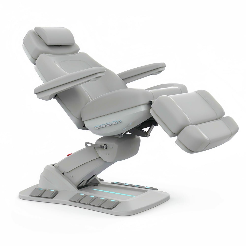 SilverFox 2246EBN Electric 4-Motor Examination Beauty Bed Esthetician Chair Facial Bed with Position Memory Function Standard or with Hand Remote, Paper Holder & Foot Cover Pacakge