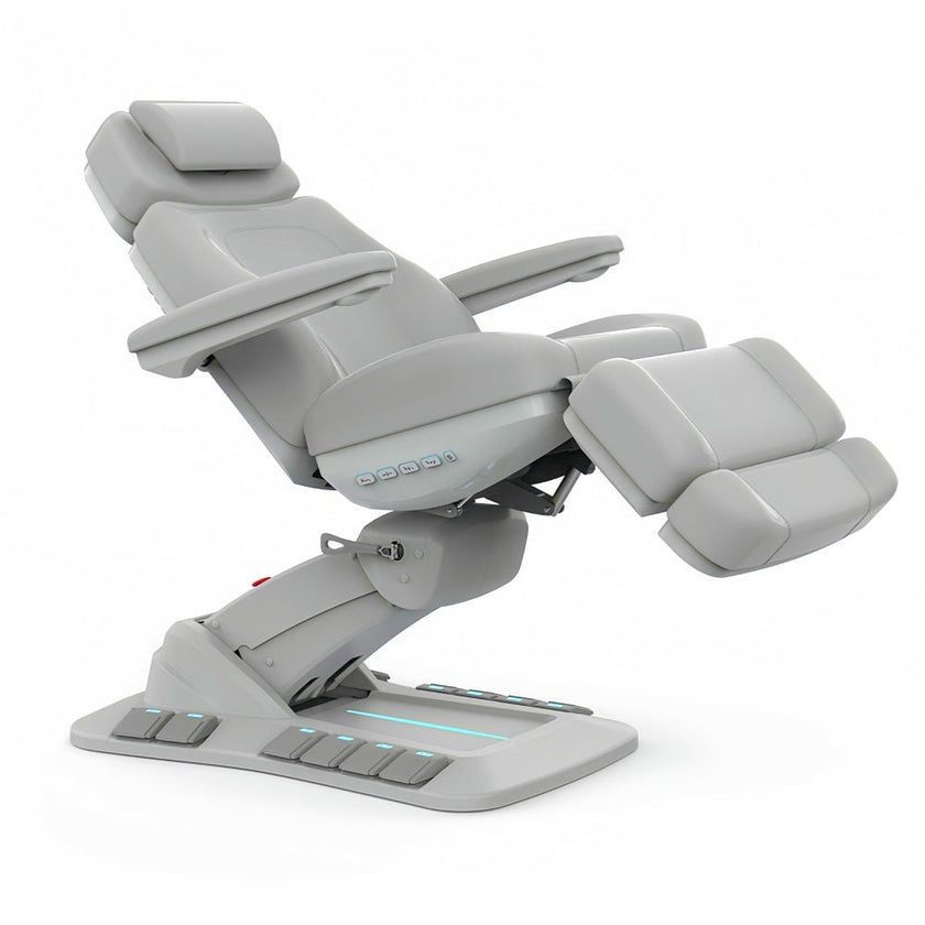 SilverFox 2246EBN Electric 4-Motor Examination Beauty Bed Esthetician Chair Facial Bed with Position Memory Function Standard or with Hand Remote, Paper Holder & Foot Cover Pacakge
