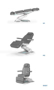 SilverFox 2246EBN Electric 4-Motor Examination Beauty Bed Esthetician Chair Facial Bed with Position Memory Function Standard or with Hand Remote, Paper Holder & Foot Cover Pacakge