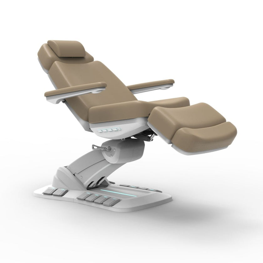 SilverFox 2246EBN Electric 4-Motor Examination Beauty Bed Esthetician Chair Facial Bed with Position Memory Function Standard or with Hand Remote, Paper Holder & Foot Cover Pacakge